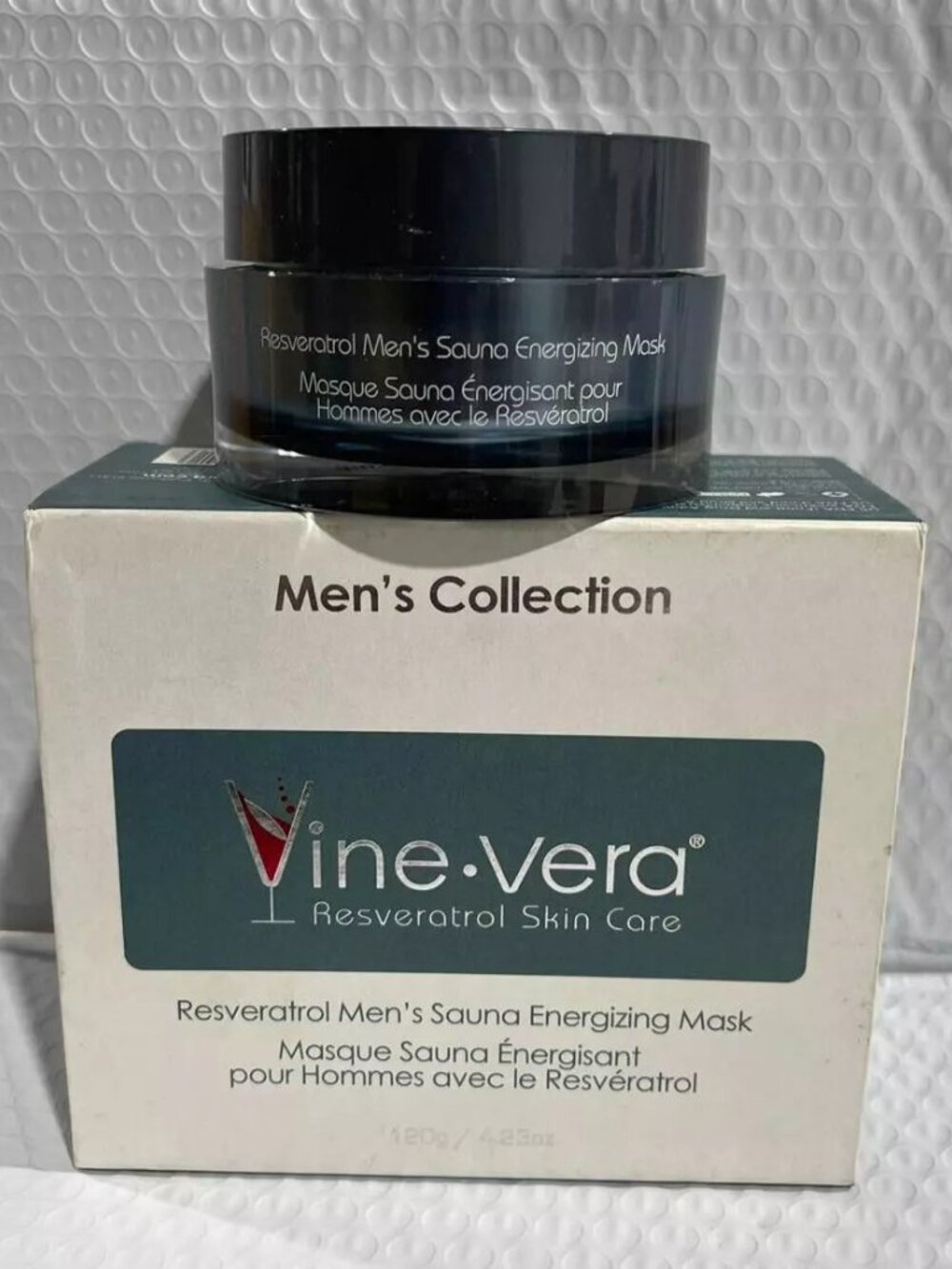VINE VERA RESVERATROL MEN'S ENERGIZING SAUNA MASK-4.23 fl oz / 120 ml-NEW-SEALED